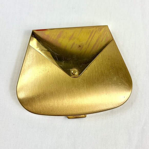 Vintage Volupte Compact Gold Tone Purse Shaped Broken Mirror - Picture 1 of 5